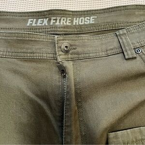 Duluth Trading Co. - Mens Relaxed Fit 42/30 Flex Fire Hose Pants in Olive Green